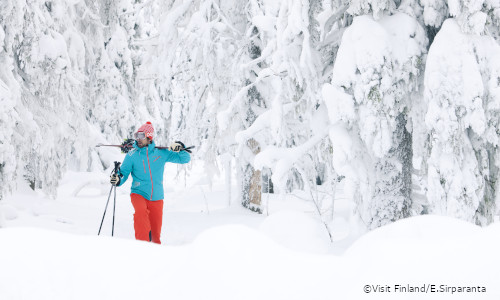 skiing in finnish lapland