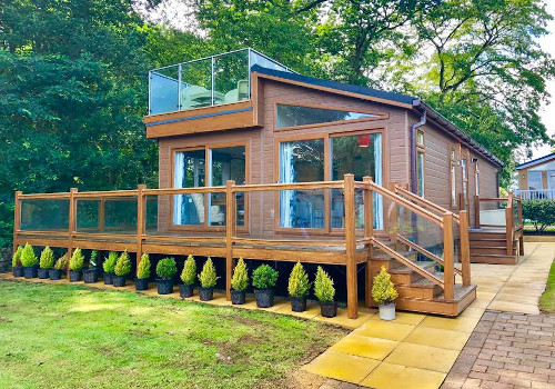 contemporary vue lodge with roof terrace