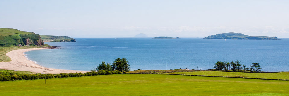 Carskiey Bay Kintyre with views of Sanda Island