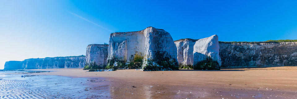 botany bay beach and white cliffs at margate