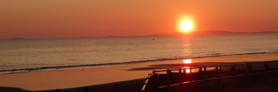 tywyn beach sunset mid wales