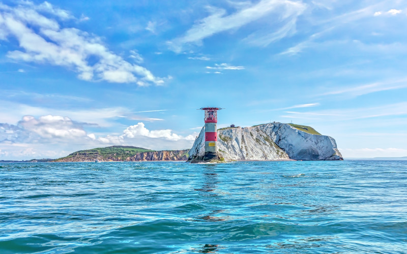 Needles - Isle of Wight 3 stack needs and lighthouse Isle of Wight