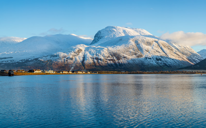 ben nevis covered in snow