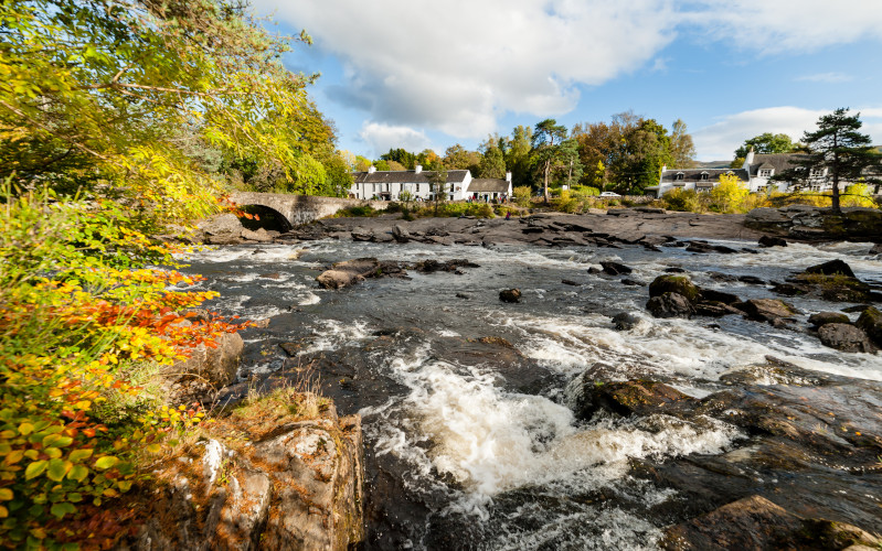 falls of dochart at killin near loch earn
