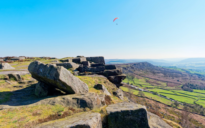 curbar edge near bakewell in derbyshire